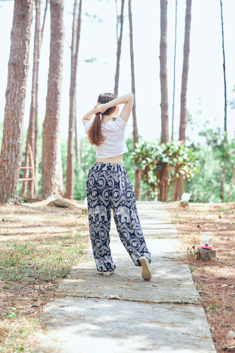 Elephant Harem Pants with Drawstring