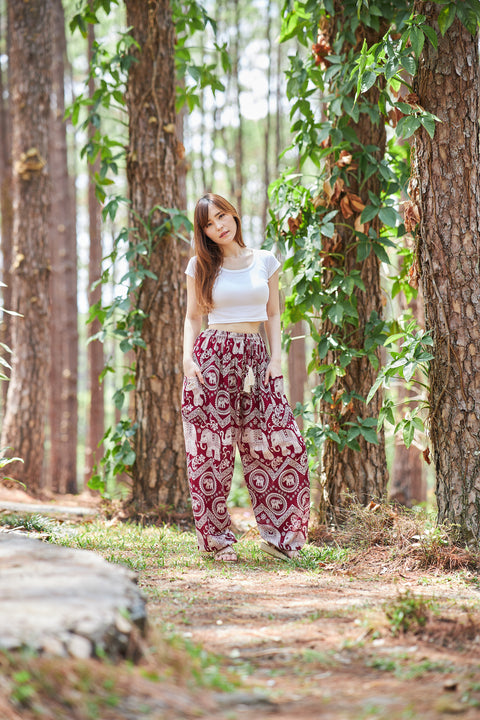 Elephant Harem Pants with Drawstring