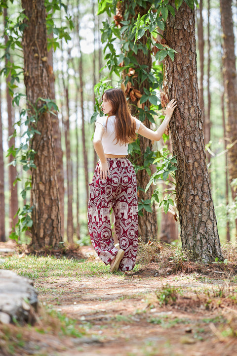 Elephant Harem Pants with Drawstring