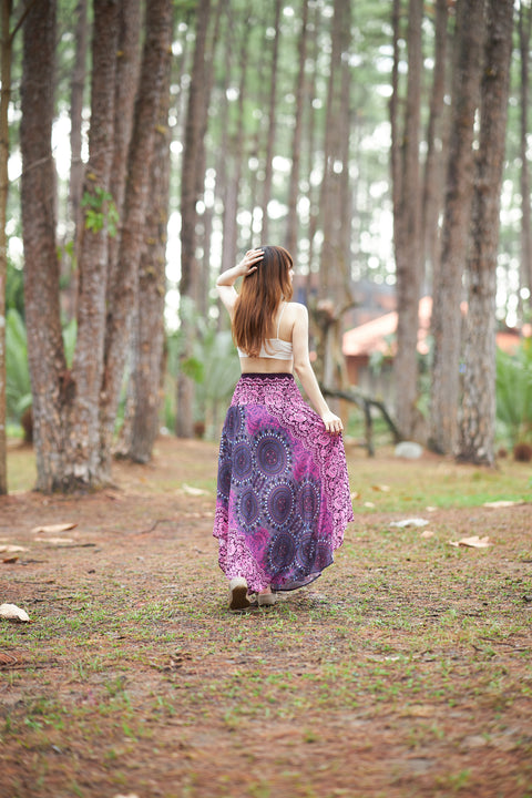 PURPLE BOHEMIAN MAXI SKIRT
