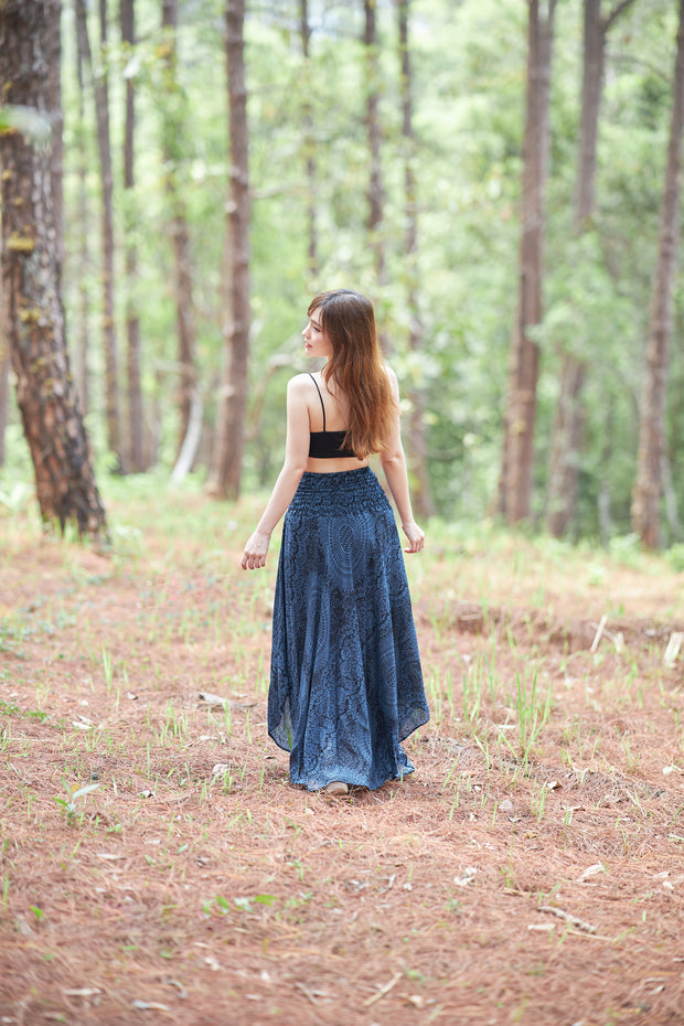 Double Rose Long Boho Skirts