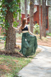 Double Rose Long Boho Skirts