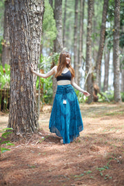 Double Rose Long Boho Skirts