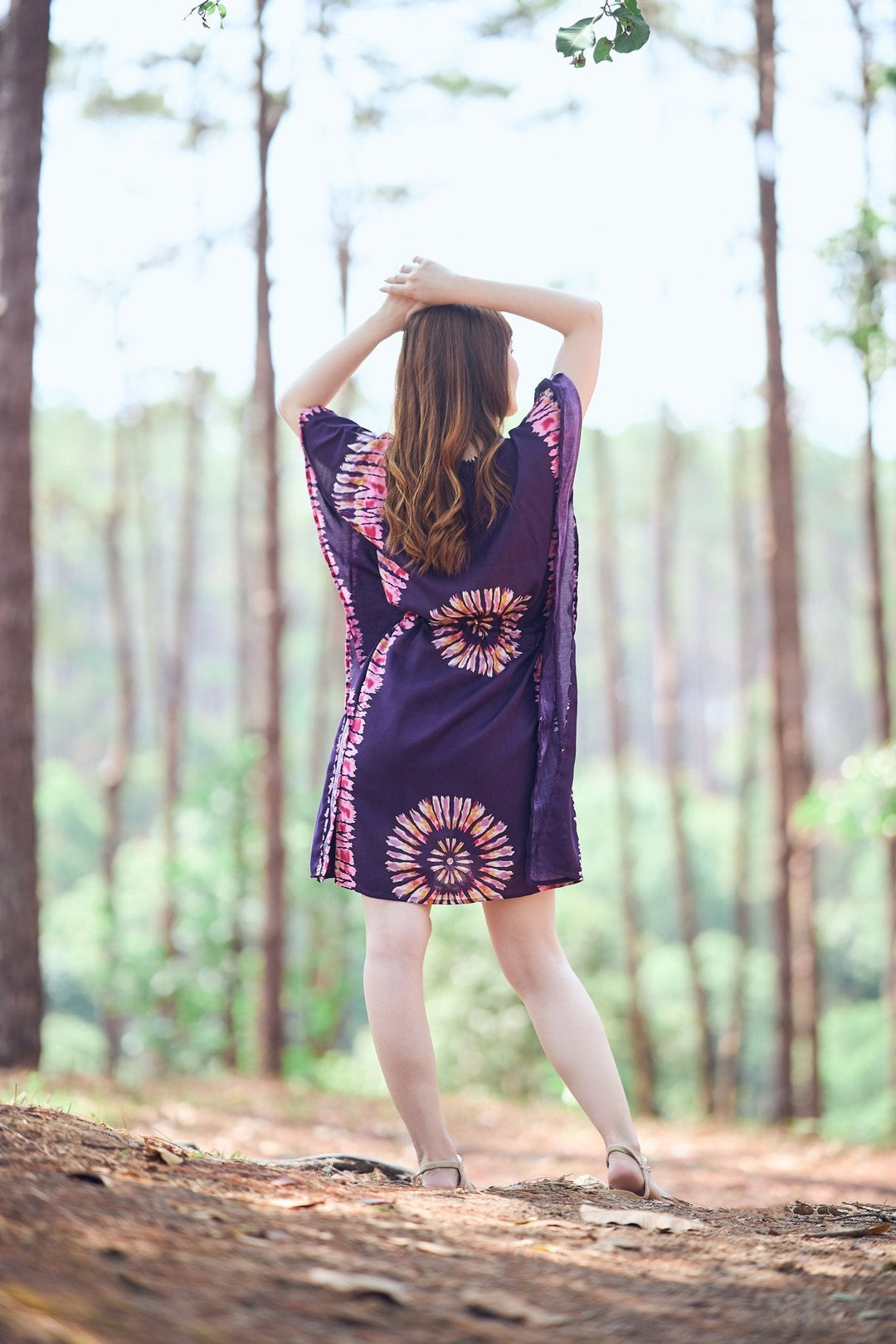 Rayon Boho Tops for Women One Size - Kimono - Purple - Lannaclothesdesign Shop