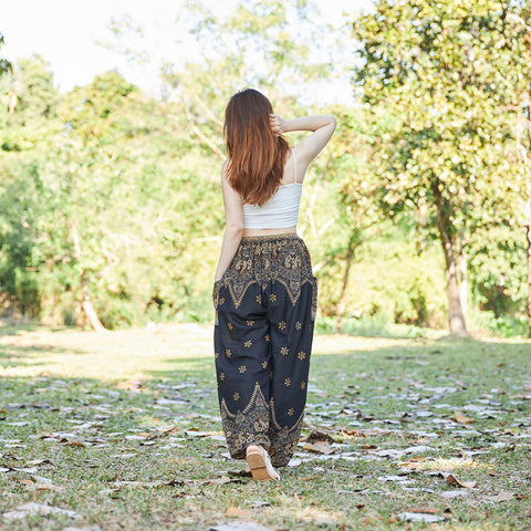 Peacock Flower Harem Pants