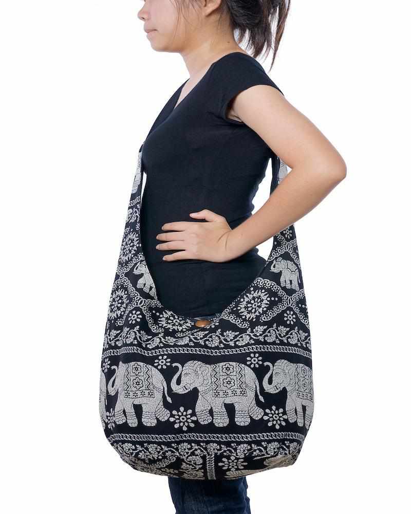 Black Elephant Handbag Black - Lannaclothesdesign Shop