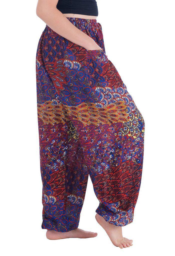 Colorful Harem Pants with Drawstring - Lannaclothesdesign Shop