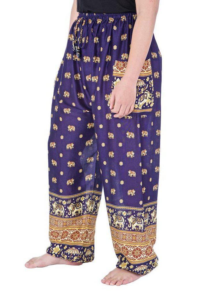 Small Gold Elephant Drawstring Pants - Lannaclothesdesign Shop