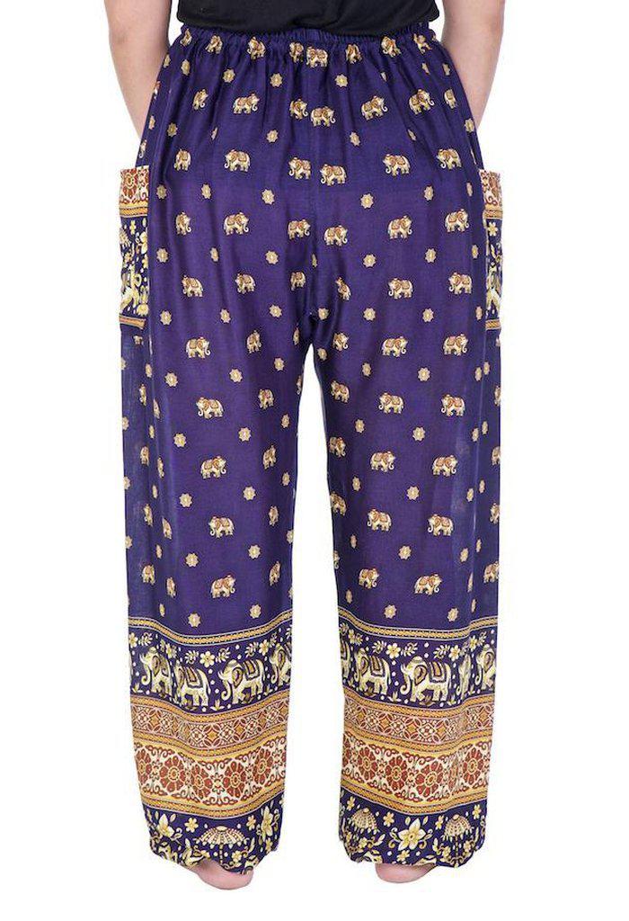 Small Gold Elephant Drawstring Pants - Lannaclothesdesign Shop