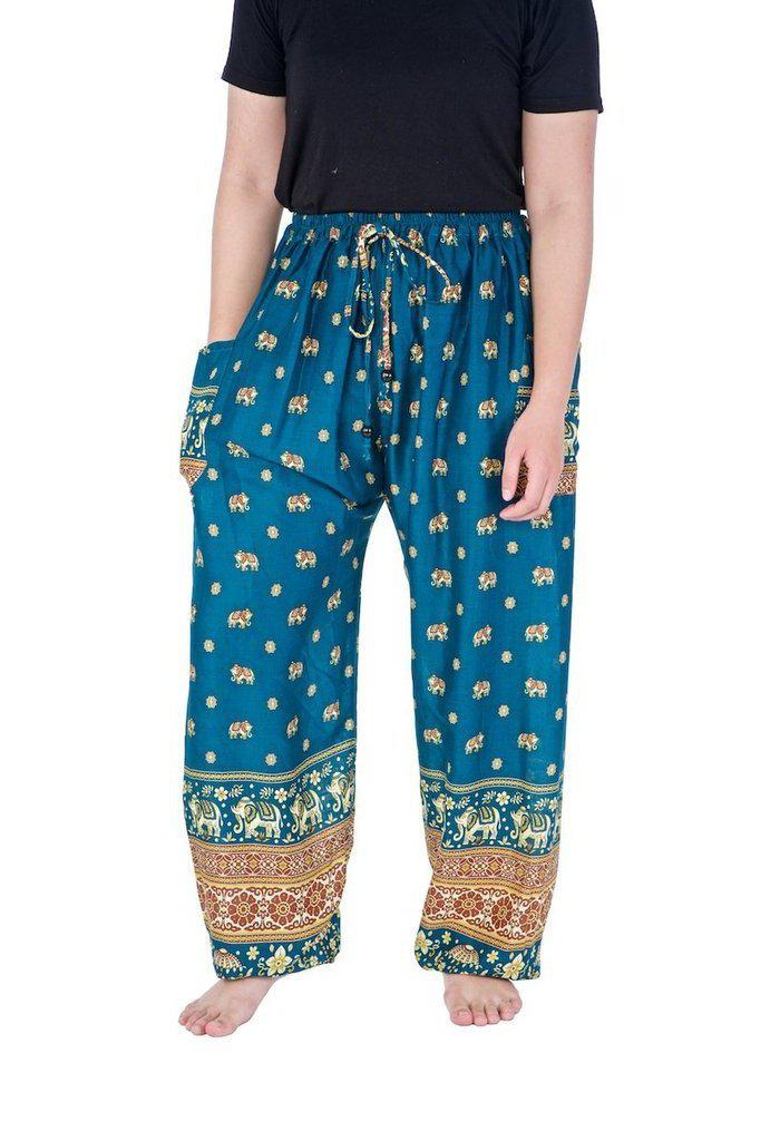 Small Gold Elephant Drawstring Pants - Lannaclothesdesign Shop