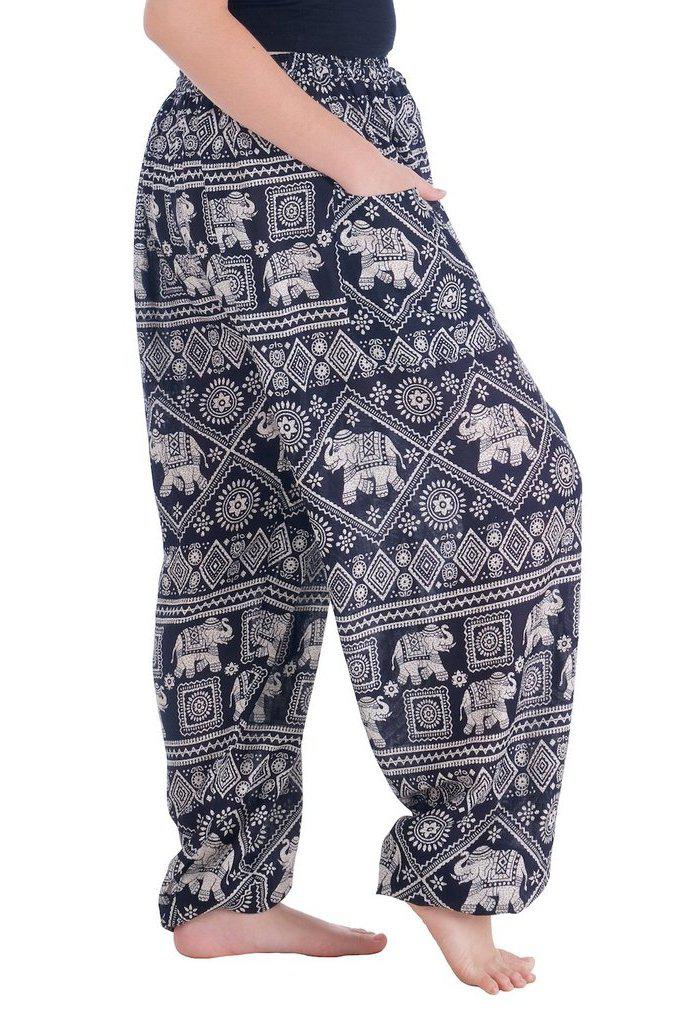 Harem Pants with Elephant Print - Lannaclothesdesign Shop