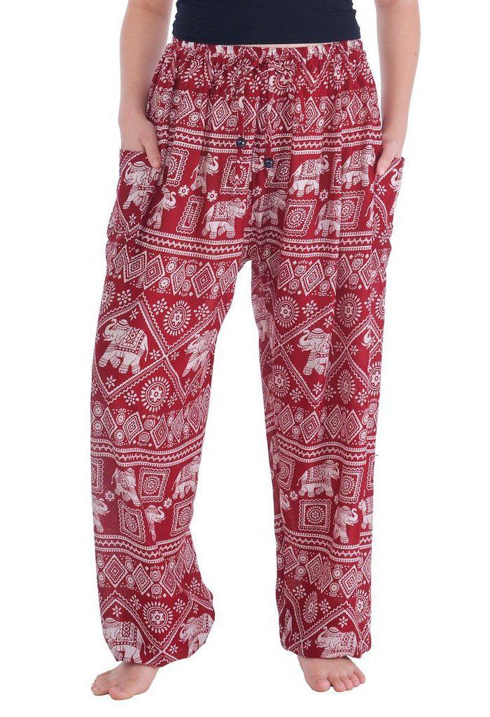 Harem Pants with Elephant Print - Lannaclothesdesign Shop