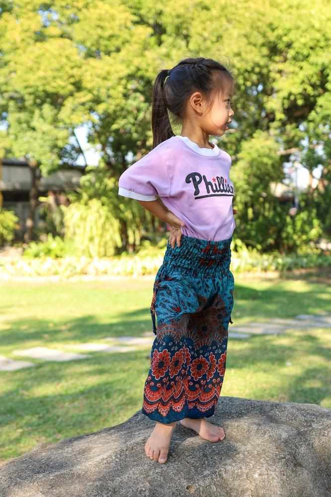 KIDS FLORAL HAREM PANTS - Lannaclothesdesign Shop