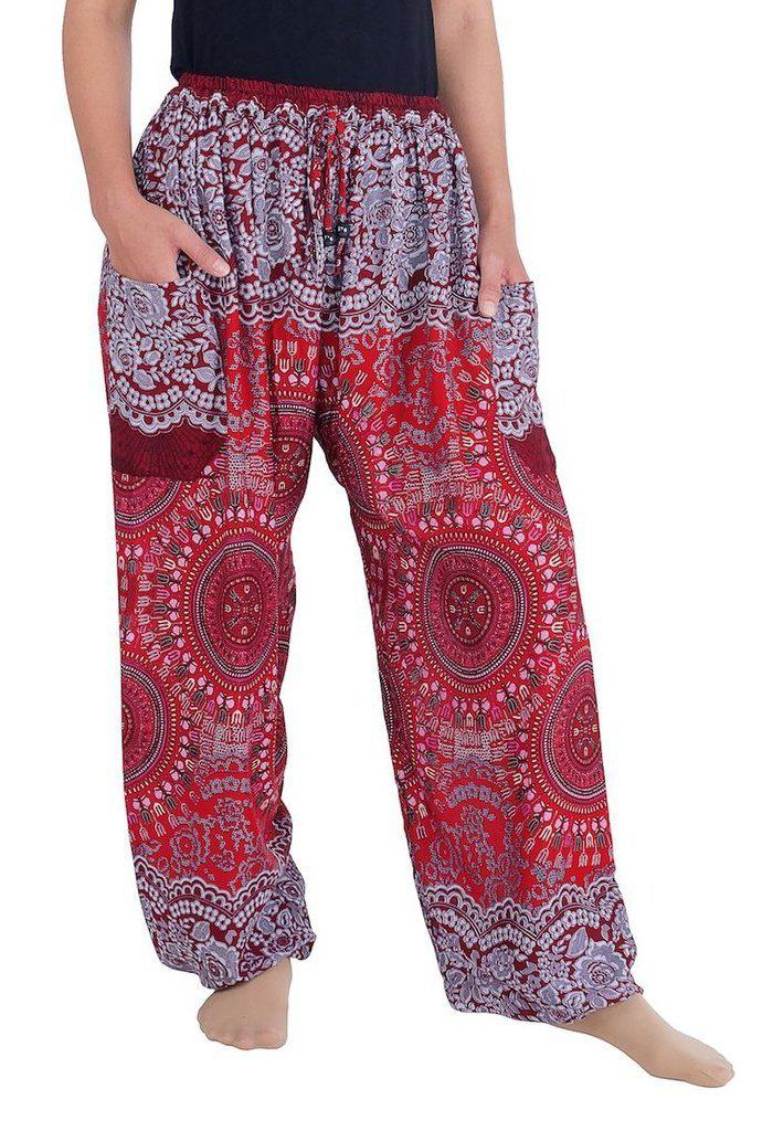 Mandala Harem Pants with Drawstring - Lannaclothesdesign Shop