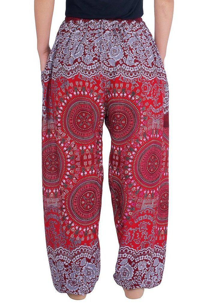 Mandala Harem Pants with Drawstring - Lannaclothesdesign Shop