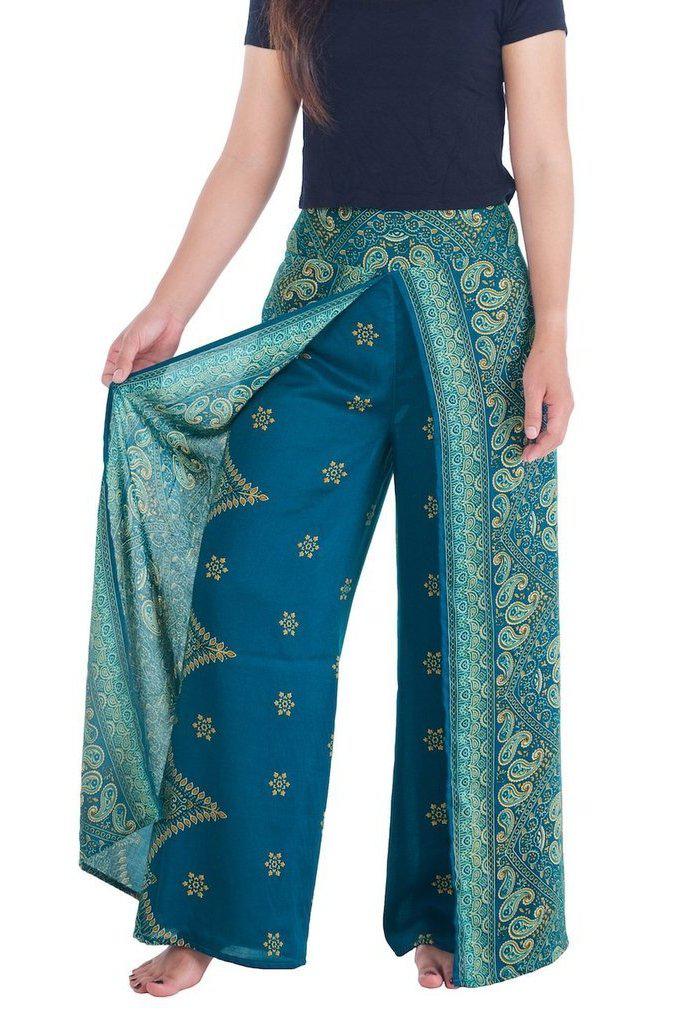 Peacock Flower Wide Legs - Lannaclothesdesign Shop