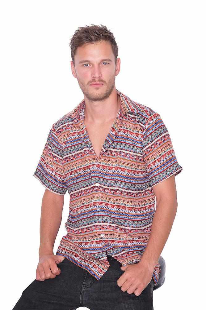 RED HAWAIIAN Shirt Mens - Lannaclothesdesign Shop