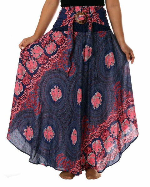 WOMEN MAXI SKIRT-Rayon Skirt-Lannaclothesdesign Shop-Lannaclothesdesign Shop