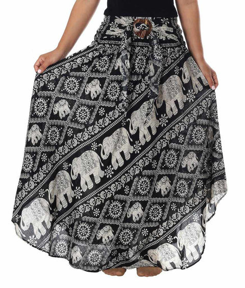 Black Boho Skirt-Rayon Skirt-Lannaclothesdesign Shop-Lannaclothesdesign Shop
