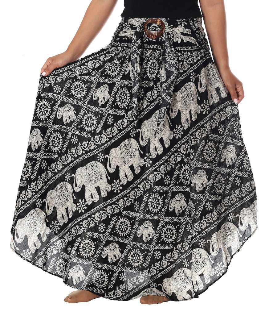 BLACK ELEPHANT BOHO SKIRT - Lannaclothesdesign Shop