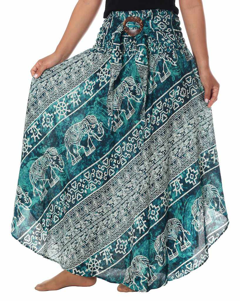 GYPSY TEAL MAXI SKIRT - Lannaclothesdesign Shop