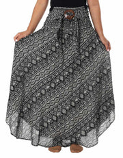 GYPSY LONG SKIRT-Rayon Skirt-Lannaclothesdesign Shop-Lannaclothesdesign Shop