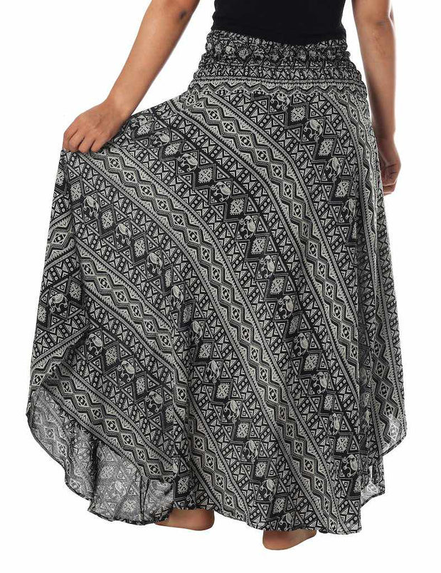 GYPSY LONG SKIRT-Rayon Skirt-Lannaclothesdesign Shop-Lannaclothesdesign Shop