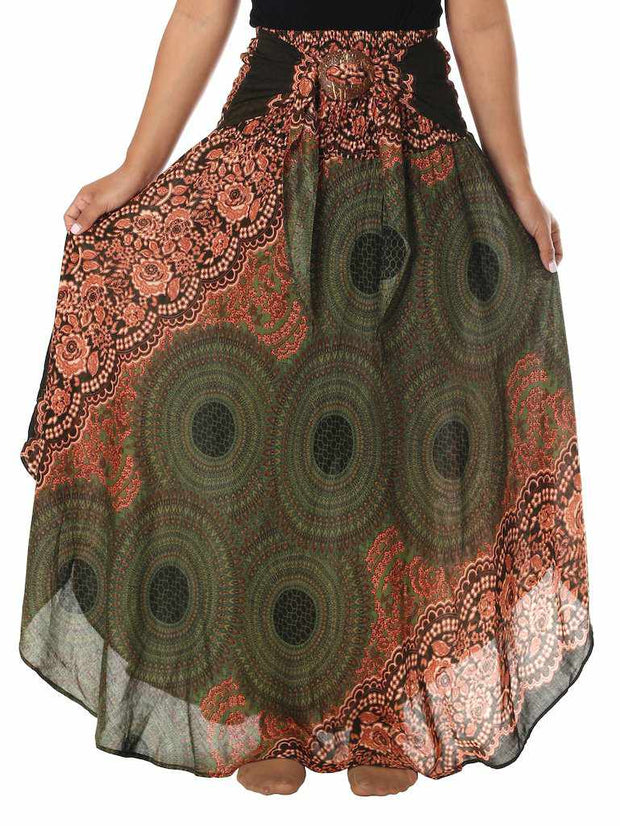 BOHEMIAN HIPPIE SKIRT-Rayon Skirt-Lannaclothesdesign Shop-Lannaclothesdesign Shop