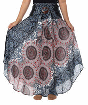 BOHEMIAN SKIRT WOMEN Mandala Print Hippy Dress-Rayon Skirt-Lannaclothesdesign Shop-Lannaclothesdesign Shop