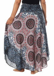 BOHEMIAN SKIRT WOMEN Mandala Print Hippy Dress-Rayon Skirt-Lannaclothesdesign Shop-Lannaclothesdesign Shop
