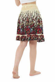 DARK BLUE FLOWER BOHO SKIRT