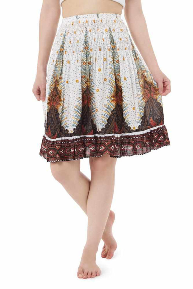 SHORT PEACOCK BOHO SKIRT