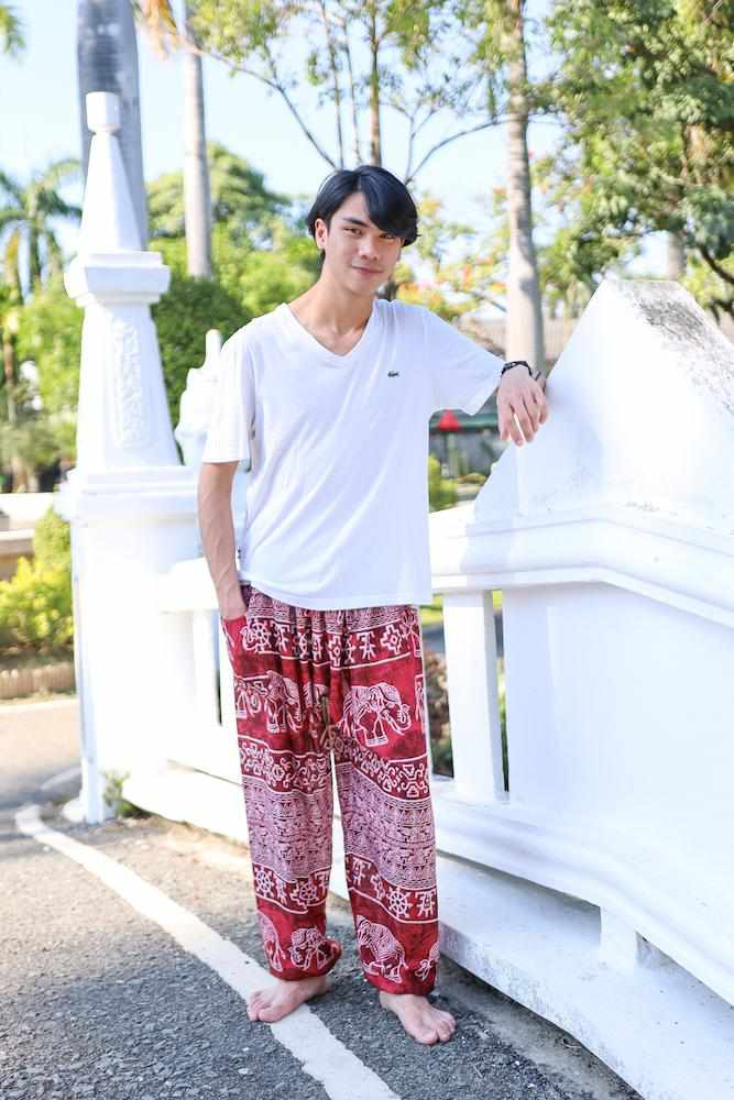 Elephant Printed HIPPIE PANTS MEN - Lannaclothesdesign Shop
