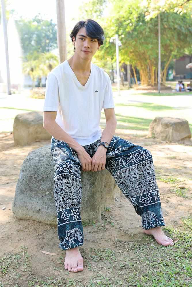 Elephant Printed HIPPIE PANTS MEN - Lannaclothesdesign Shop