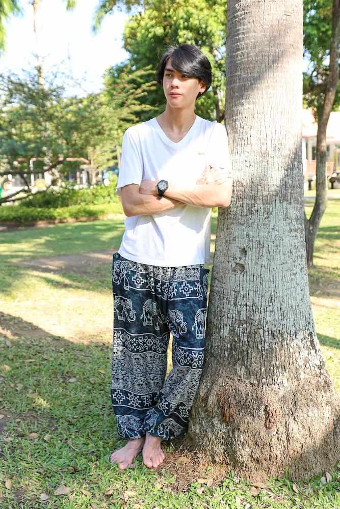 Elephant Printed HIPPIE PANTS MEN - Lannaclothesdesign Shop