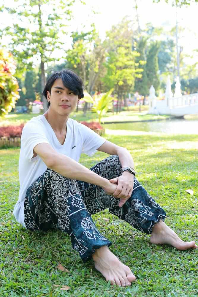 Elephant Printed HIPPIE PANTS MEN - Lannaclothesdesign Shop