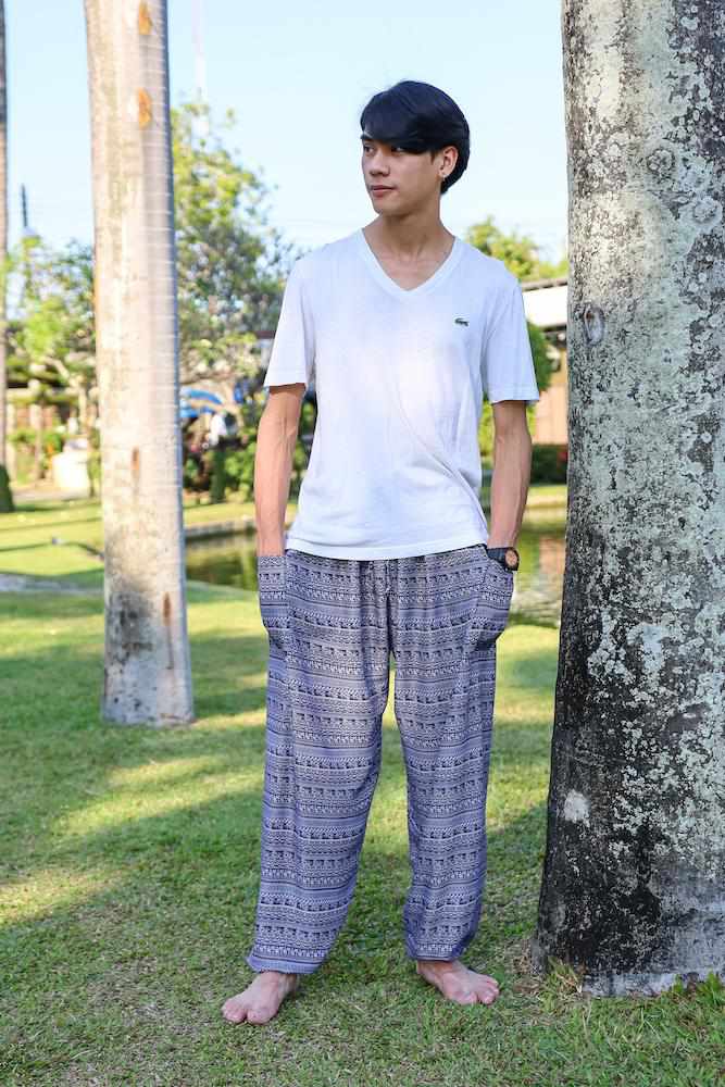 MEN BOHO RAYON PANTS - Lannaclothesdesign Shop