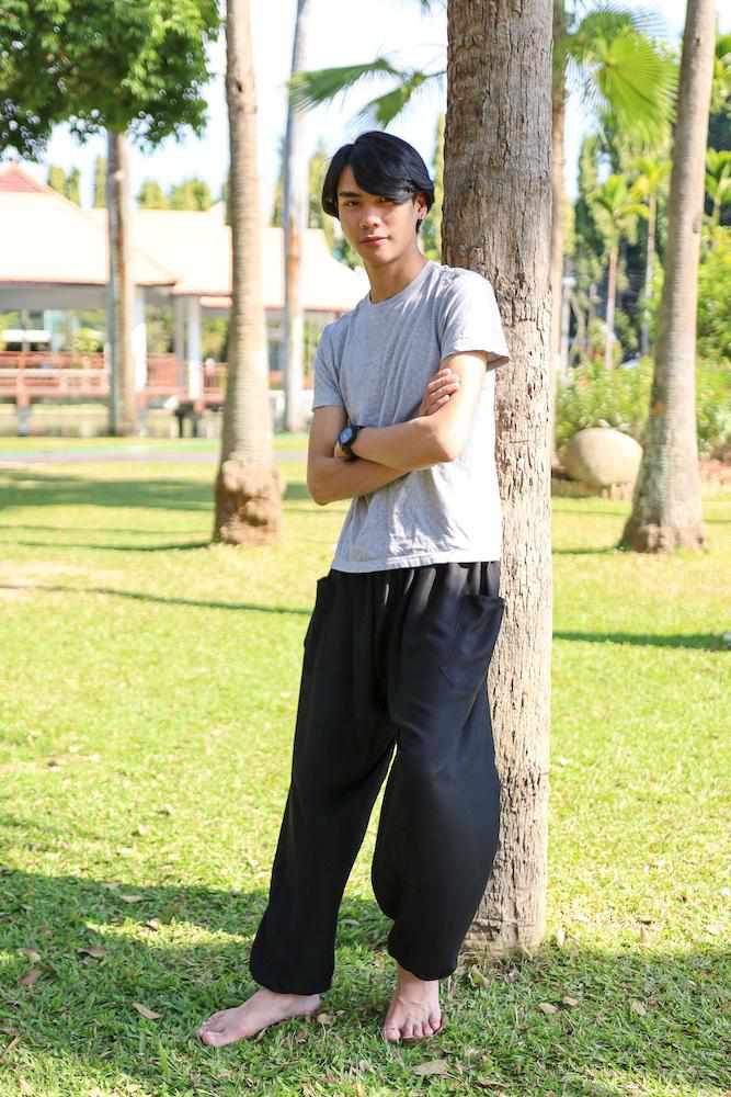 MEN BLACK HAREM PANTS - Lannaclothesdesign Shop