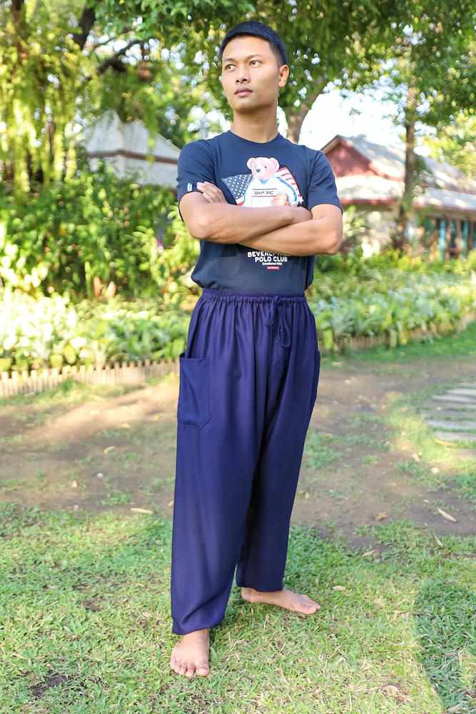 MEN BLACK HAREM PANTS - Lannaclothesdesign Shop