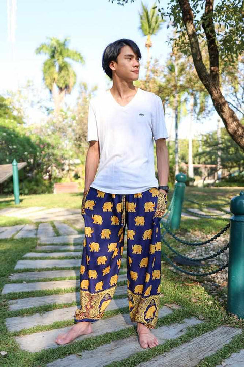 MENS LOUNGE BOHO PANTS-Men Pants-Lannaclothesdesign Shop-Lannaclothesdesign Shop