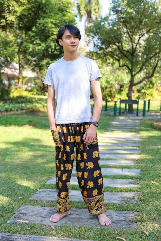 MENS LOUNGE BOHO PANTS-Men Pants-Lannaclothesdesign Shop-Lannaclothesdesign Shop