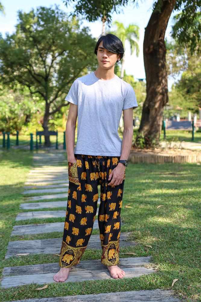 MENS LOUNGE BOHO PANTS - Lannaclothesdesign Shop