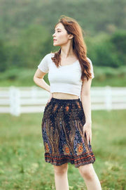 HIGH WAISTED FLORAL SKIRT