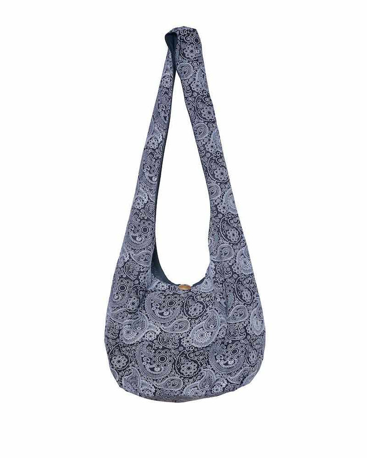 Black and Grey Sling Handbag - Lannaclothesdesign Shop