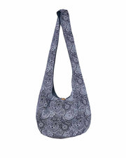 Black and Grey Sling Handbag-Bags-Lannaclothesdesign Shop-Lannaclothesdesign Shop