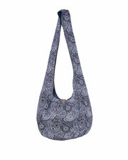 Black and Grey Sling Handbag-Bags-Lannaclothesdesign Shop-Lannaclothesdesign Shop