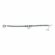 Black Beads and Silver Bells Bracelet-Bracelet-Lannaclothesdesign Shop-Lannaclothesdesign Shop