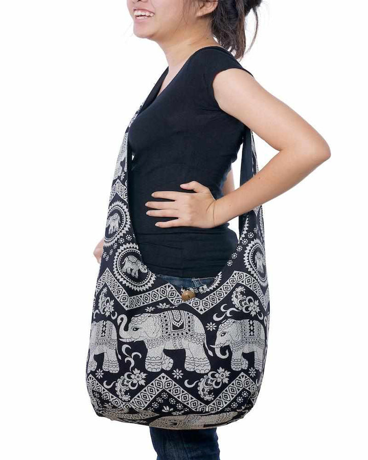 Black Sling Handbag - Lannaclothesdesign Shop