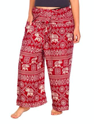 Boho Fisherman Pants-Fisherman-Lannaclothesdesign Shop-Small-Medium-Burgundy-Lannaclothesdesign Shop