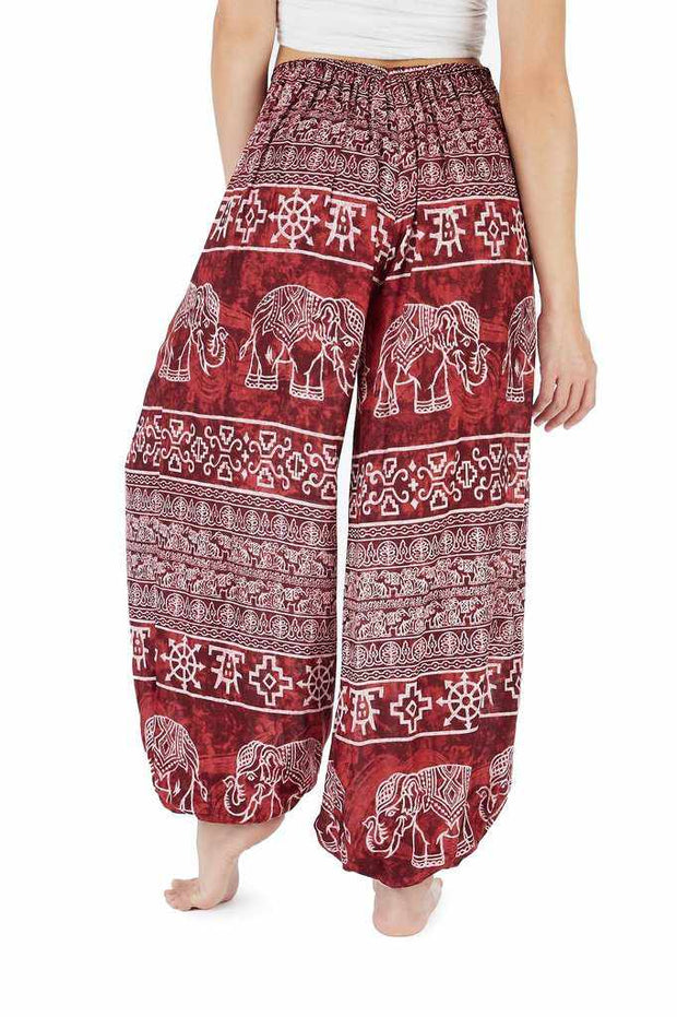 Burgundy Harem pants-Jenny Pants-Lannaclothesdesign Shop-Lannaclothesdesign Shop